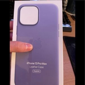Brand new Apple iphone 13 pro max wisteria leather case